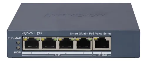 SWITCH 4 PUERTOS POE + 1 UPLINK GIGABIT ADMINISTRABLE