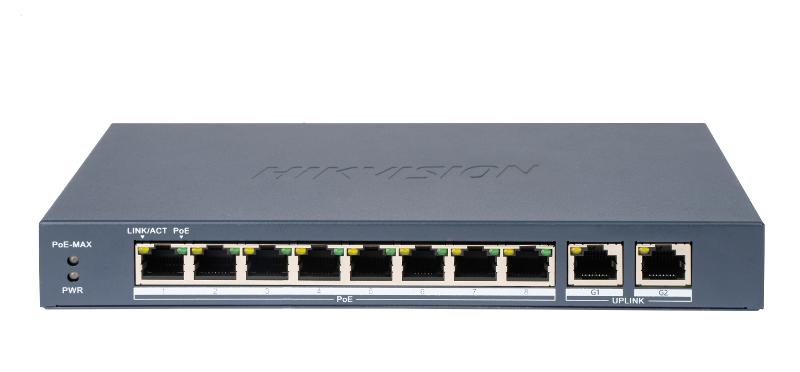 SWITCH 8 PUERTOS 10/100M POE + 2 PUERTOS GIGABIT RJ45